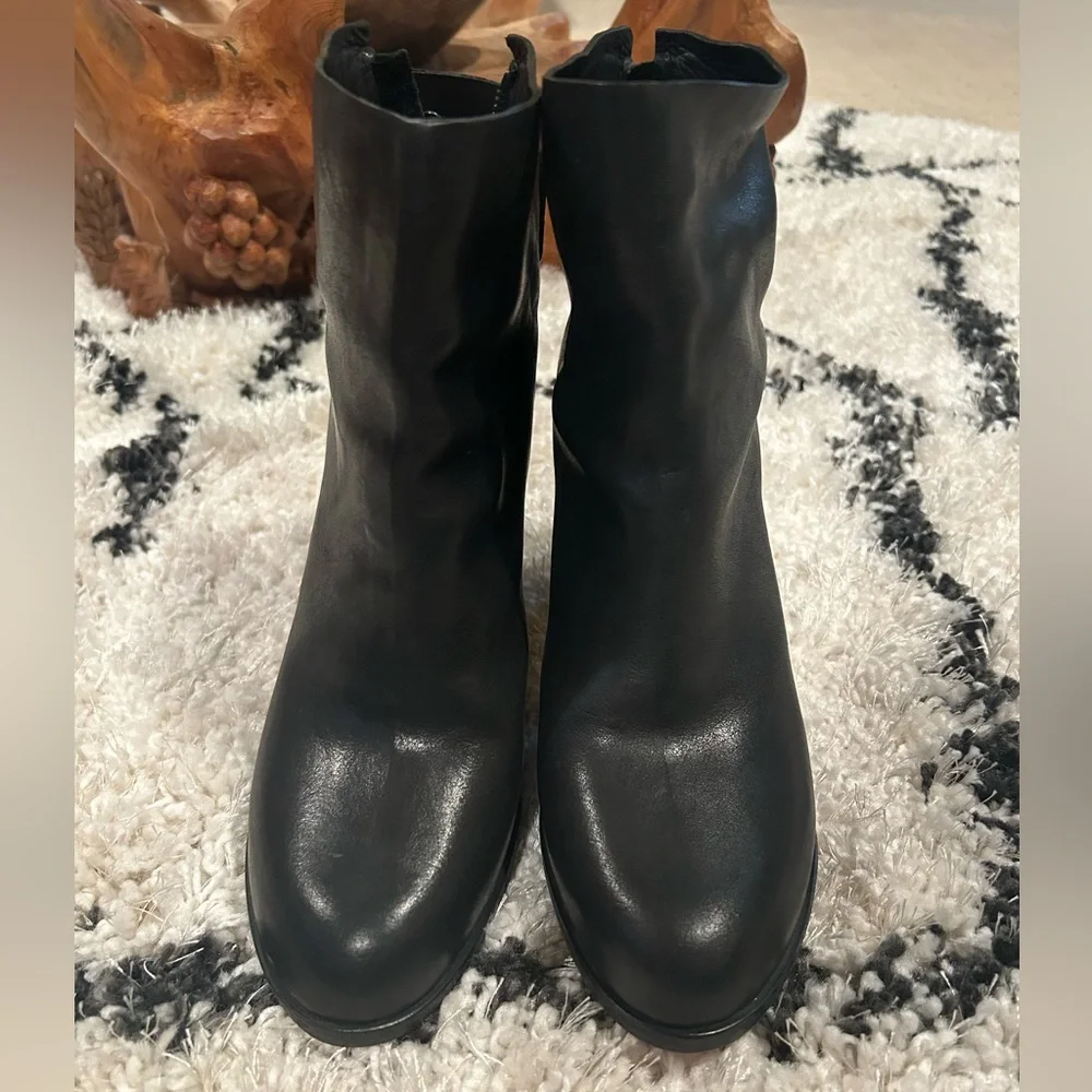 rag & bone Kerr Black Leather Back-Tab Boot 41 - Picture 4 of 10